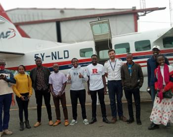 MAF Pilot Ryan Cuthel with CITAM missionaries in Kargi