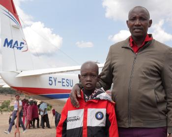 From the left: Samuel and his dad, Nicholas