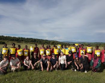 Water Matters team and women from the Red Tribe community