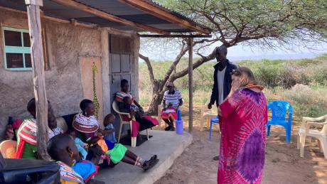 Amanda Simmons gathers with a women's discipleship group in Sesia