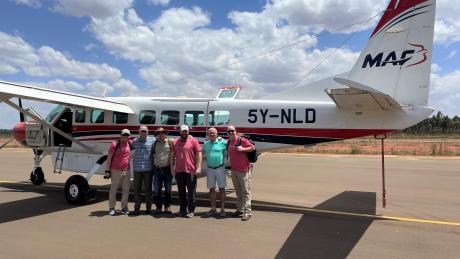A team from Foundations for Hope after landing in Kitale, Kenya.