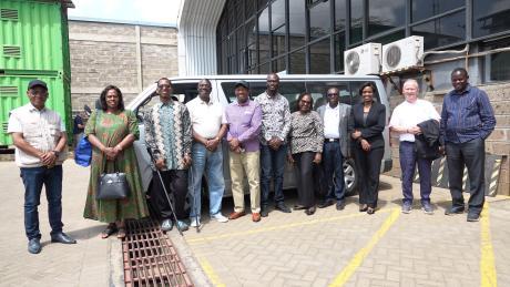 From left: Dr Master Matlhaope, Naomi Bedan, Apostle Othniel Mwabili, Bishop Stephen Mutua, Bishop Geoffrey Njuguna, Benjamin Arunda, Eunice Mwongera, Joseph Ngetich, Ann Musau, Steven Lane and Apostle John Kimani all from EAK. Photo by: Jacqueline Mwende