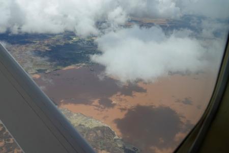 Kenya aerial survey flight over Chalbi Desert in Kalacha, Marsabit.