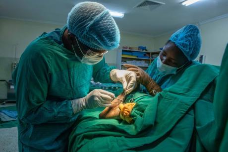 Arfon undergoes surgery at the clinic