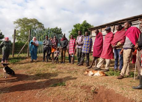 Dr. Rick Imparts the Message of God to Maasai Men Prior to Commencement of Veterinary Care