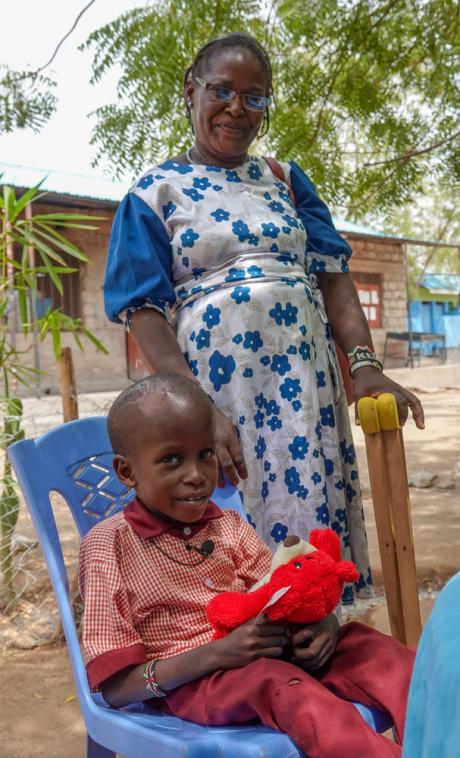 Given with his mother Salome at the clinic